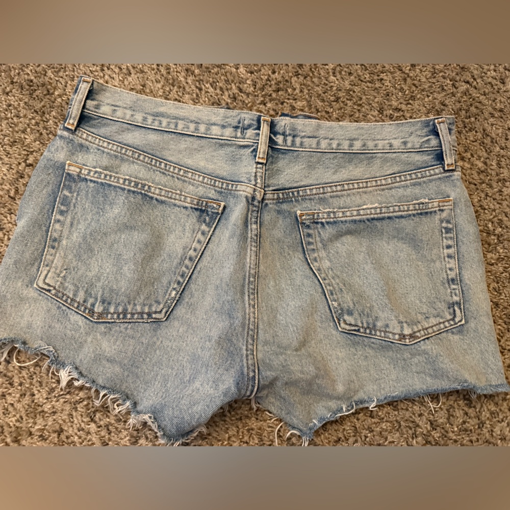 AGOLDE Women's Blue Jeans distressed shorts - Picture 4 of 4